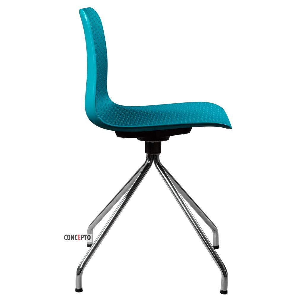 Velvet (Вельвет) Concepto стілець пластиковий бірюзовий (хром) SC-NT09-TURQUOISE - Фото 4